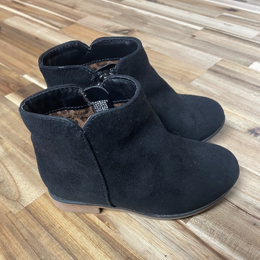 Cat and‎ jack black toddler ankle boots girls size 7